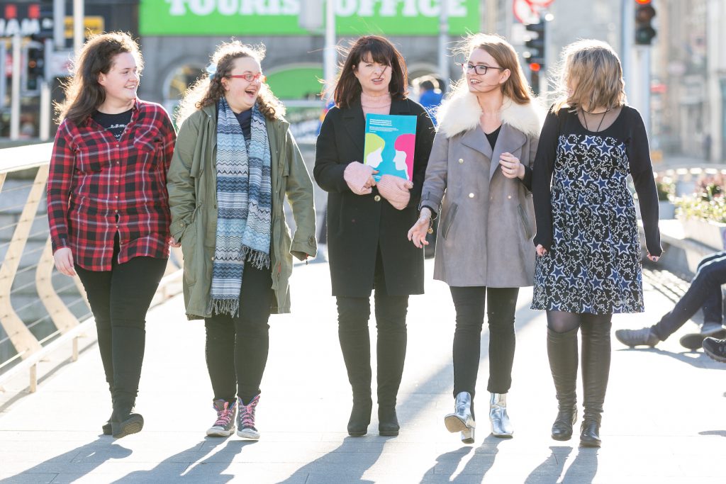 Chief Commissioner Emily Logan and members of Future Voices Ireland who contributed to CEDAW report