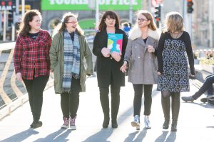 Chief Commissioner Emily Logan and members of Future Voices Ireland who contributed to CEDAW report
