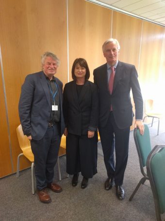 les-allenby-nihrc-emily-logan-ihrec-and-michel-barnier-eu-commission-at-joint-committee-meeting-april-2018