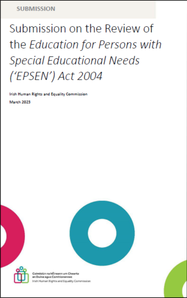 Submission on the Review of the Education for Persons with Special