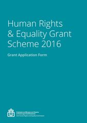Publication cover - Human Rights and Equality Grant Scheme 2016 - Application Form