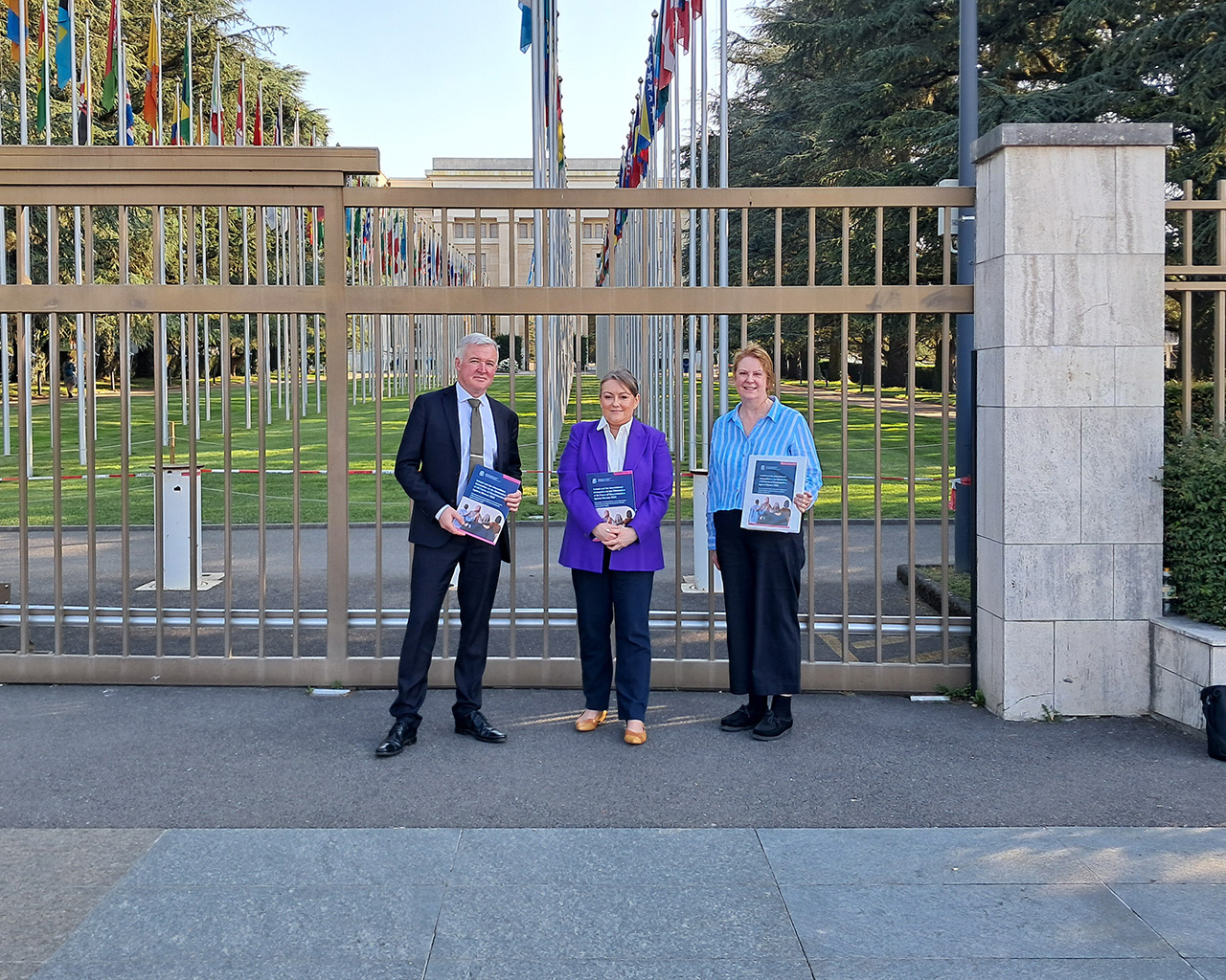 Chief Commissioner Liam Herrick, Deirdre Malone, Director and Dr Iris Elliott, Head of Policy and Research in Geneva to meet with the UN Committee on the Elimination of Discrimination against Women ahead of the Committee's review of Ireland under CEDAW.