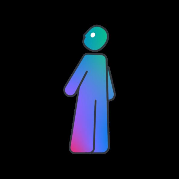 Man looking up